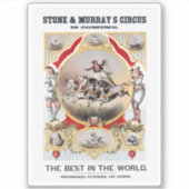 Steen & Murray's Circus, Circa 1870. Sticker (Voorkant)