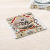 Steen & Murray's Circus, Circa 1870. Vierkante Kartonnen Onderzetter (Schuin)