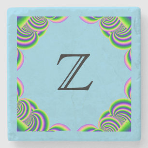 Steen Onderzetter Monogram MultiColor Lijst & LTbl