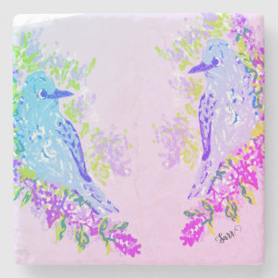 Steen Onderzetter: Schoonheid van de Canarische ei Stenen Onderzetter