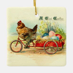 steen op fietsenrooster keramisch ornament
