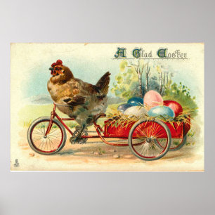 steen op fietsenrooster poster