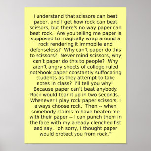 Steen Papier Schaar Debat Grappige Poster Bord