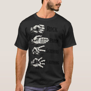 Steen papier schaar flashbang grappig gamer meme g t-shirt