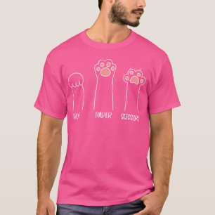 Steen Papier Schaar Handspel Schattige Poot Grappi T-shirt