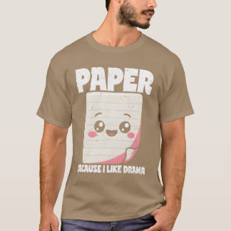 Steen Papier Schaar Souvenir Papier Karakter cadea T-shirt
