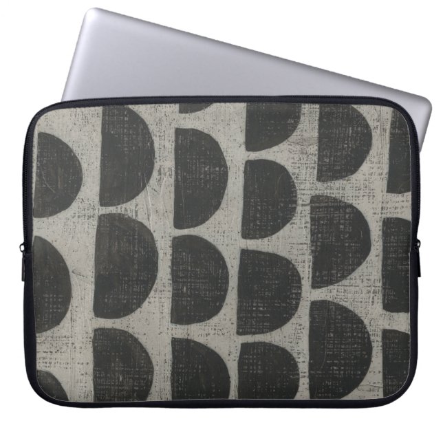 Steen - puntstukjes laptop sleeve (Voorkant)
