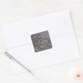 Steen Roos Vierkante Sticker (Envelop)