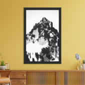 Steen, sneeuw en bomen canvas afdruk (Insitu (Woonkamer))