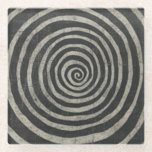 Steen - Spiral Glazen Onderzetter