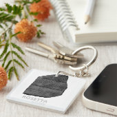 Steen van Rosetta: Oude Egyptische hiëroglief Sleutelhanger (Voorkant Rechts)