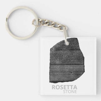 Steen van Rosetta: Oude Egyptische hiëroglief Sleutelhanger