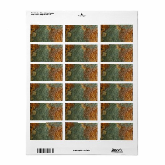 Steenachtergrond - Slate Rock Gepersonaliseerd Sja Etiket (Full Sheet)