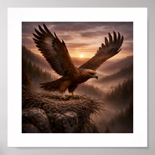 Steenarend (Aquila chrysaetos) – Roofdieren Poster