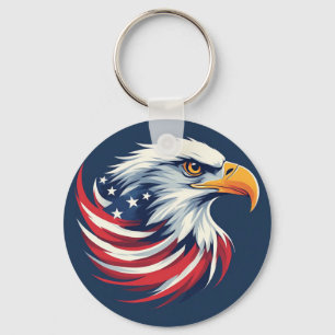Steenarend cadeau voor hem – USA patriottische kun Sleutelhanger