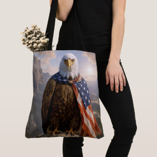 Steenarend met Amerikaanse vlag cape Draagtas