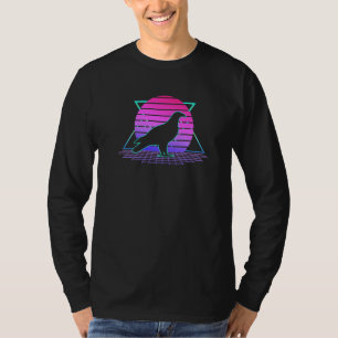 Steenarend Roofdier Kijken naar Retro 80s Zonsonde T-shirt