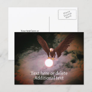 Steenarend Volle Maan Fantasie Persoonlijk Briefkaart