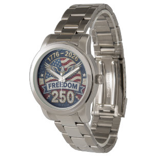 Steenarend VS 250 Patriottische Vlag Rhinestone Horloge