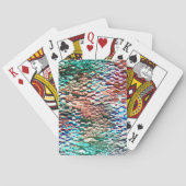 Steenbasis bekleed met roestvrij mortier en spatte pokerkaarten (Achterkant)