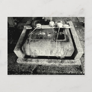 Steenbekkens en waterstokken briefkaart