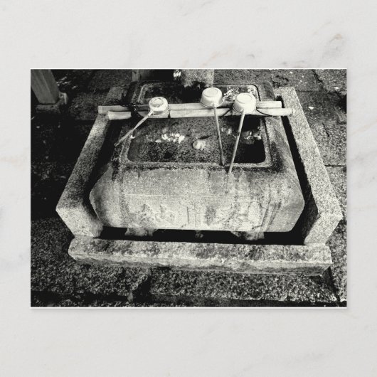 Steenbekkens en waterstokken briefkaart (Voorkant)