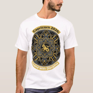 Steenbok 2026 Zodiac Mandala   Aardeteken Astro T-shirt
