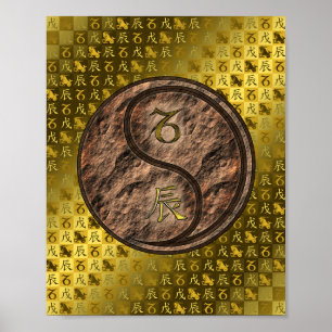 Steenbok & Aarde Draak Poster