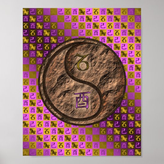 Steenbok & Aarde Haan Poster (Voorkant)