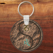 Steenbok & Aarde Hond Sleutelhanger (Voorkant)