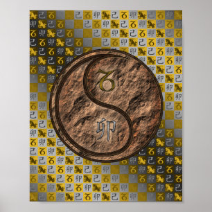 Steenbok & Aarde Konijn Poster