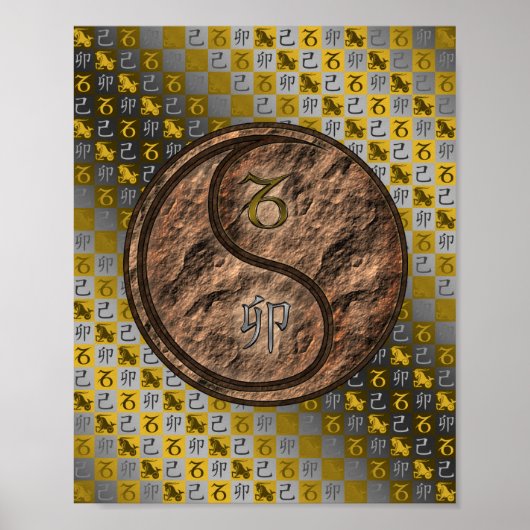 Steenbok & Aarde Konijn Poster (Voorkant)