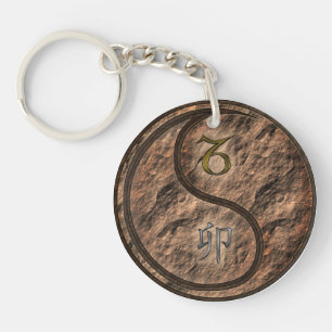 Steenbok & Aarde Konijn Sleutelhanger