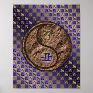 Steenbok & Aarde Os Poster