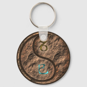 Steenbok & Aarde Slang Sleutelhanger