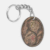 Steenbok & Aarde Tijger Sleutelhanger (Voorkant Links)