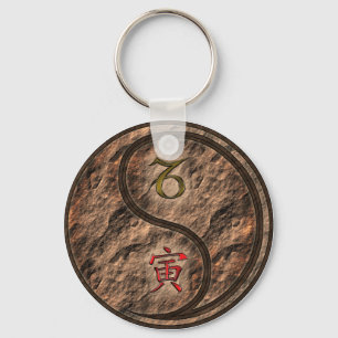 Steenbok & Aarde Tijger Sleutelhanger