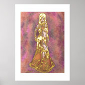 Steenbok Bellydancer kaarten Folie Afdrukken (Voorkant)