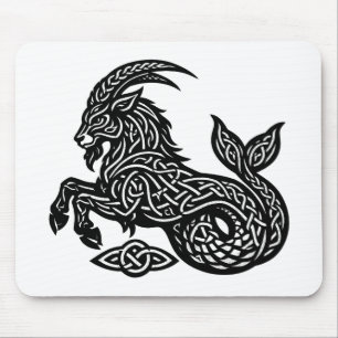 Steenbok — Betoverde Inkt Zodiac Geit‑Vis Muismat