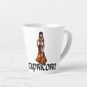 Steenbok buikdanseres Zodiac Goddess Latte Mok