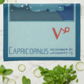 Steenbok Constellatie,  Zodiac, Astrologie Theedoek (Gevouwen)