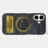 Steenbok Dark Zodiac Astrologie: Zwart & Goud Case-Mate iPhone Case (Achterkant (horizontaal))