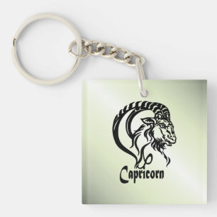 Steenbok de Zee Geit Zodiac Groen Sleutelhanger