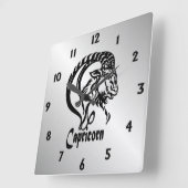 Steenbok de Zeegeit Zodiac Vierkante Klok (Hoek)