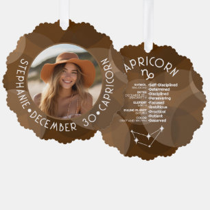 Steenbok Dierenriem Astrologie Teken Foto Geboorte Ornament Kaart