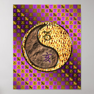 Steenbok en brandweerbeer poster