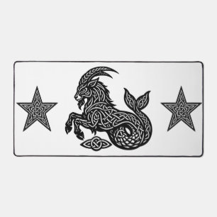 Steenbok — Geïnkte Zodiac Geit‑Vis Bureaumat