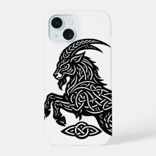 Steenbok — Geïnkte Zodiac Geit‑Vis iPhone 15 Hoesje