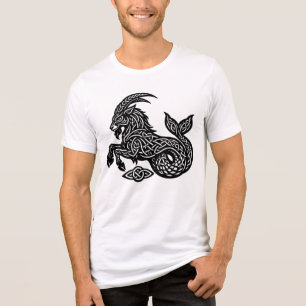 Steenbok — Geplaagde Inkt Zodiac Geit‑Vis Tri-Blend Shirt