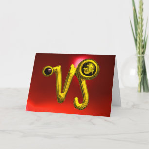 Steenbok Goud Zodiac Verjaardags Sieraden, Rode Ro Kaart